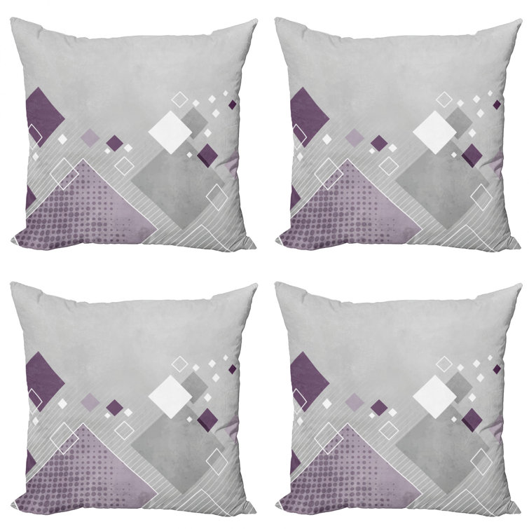 Grey and shop purple pillows